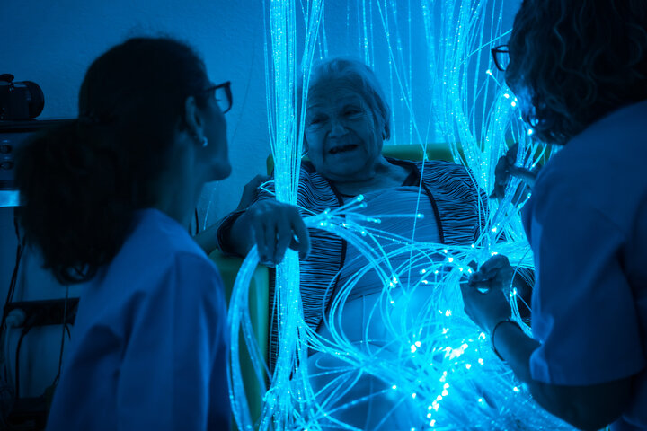 resident in sensory room