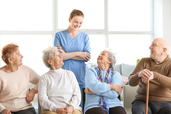nurse and residents