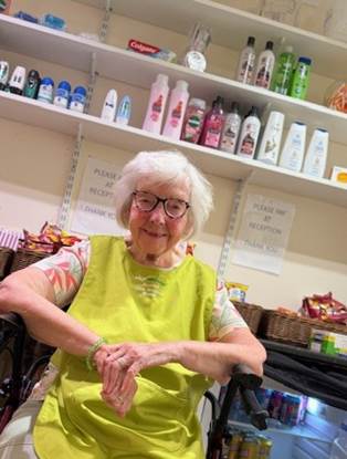Brenda in the Kiwi House shop